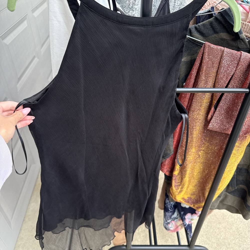 Spenser Jeremy Black Top with Beaded Neckline - Picture 2 of 3